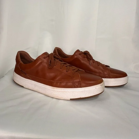 Kizik Vegas Sneakers Mens Size 15W Brown V Leather Lace Up Casual Comfort Shoes - Picture 2 of 8